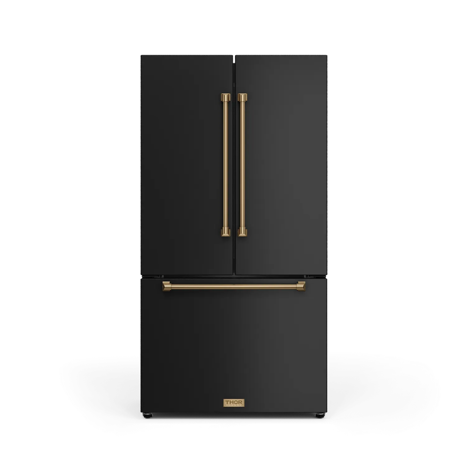 Thor Kitchen Matte Black French Door Counter-Depth Refrigerator with Ice Maker| Gordon Ramsay Collection (20.3 cu.ft.) - RF3621CTD00-BRZ