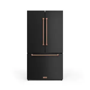 Thor Kitchen Matte Black French Door Counter-Depth Refrigerator with Ice Maker| Gordon Ramsay Collection (20.3 cu.ft.) - RF3621CTD00-RSG