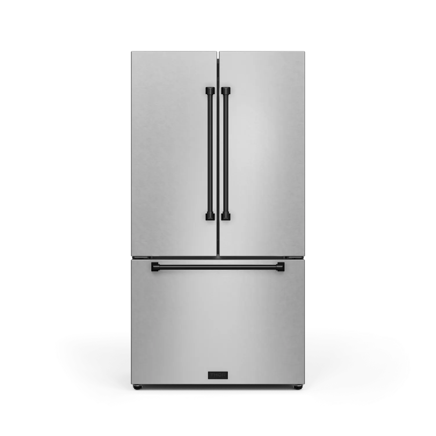 Thor Kitchen Stainless Steel French Door Counter-Depth Refrigerator with Ice Maker (20.3 cu.ft.). Gordon Ramsay Collection - RF3621CTD99-BLK