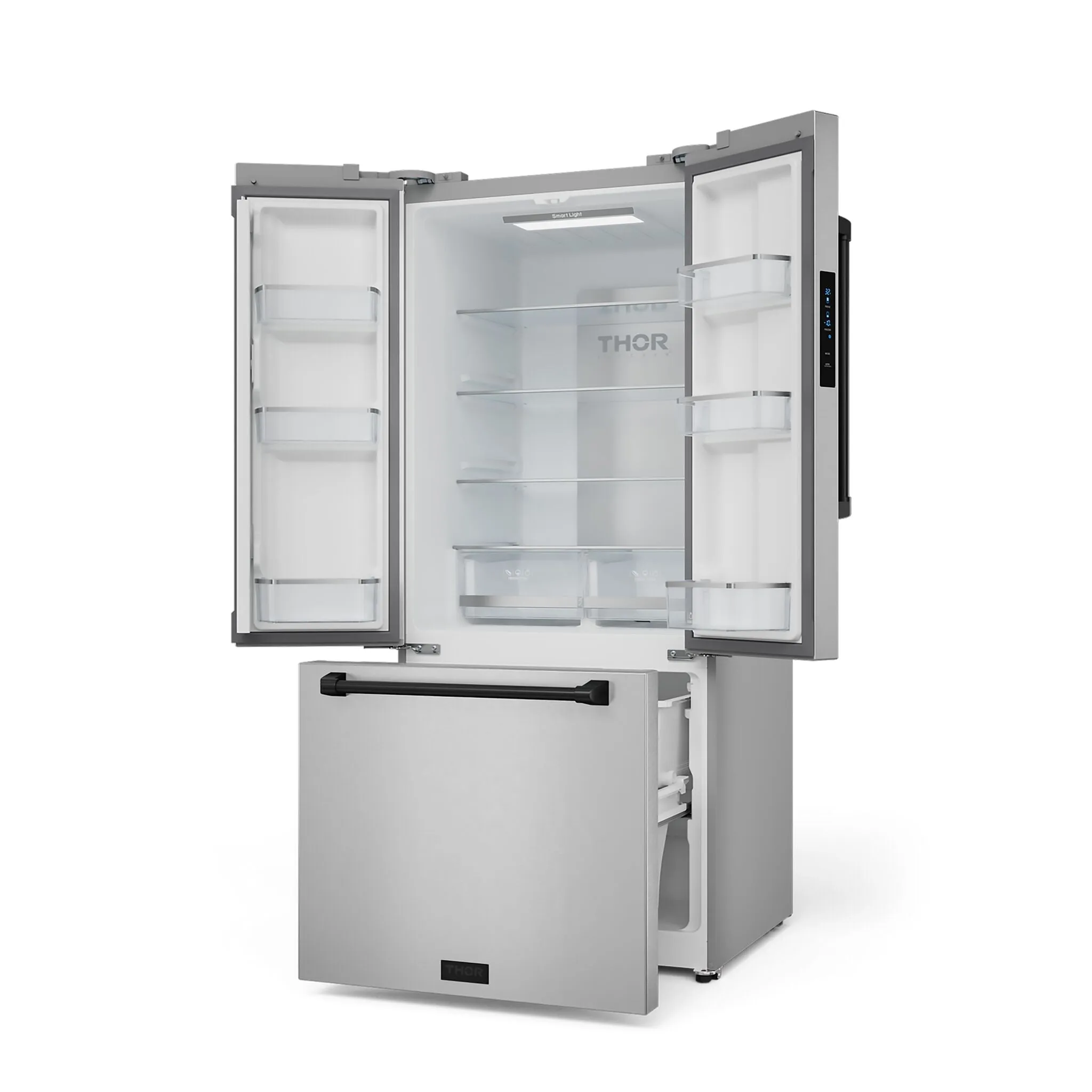 Thor Kitchen Stainless Steel French Door Counter Depth Refrigerator with Ice Maker| Gordon Ramsay Collection (17.5 cu.ft.) - RF3017FFD99-BLK