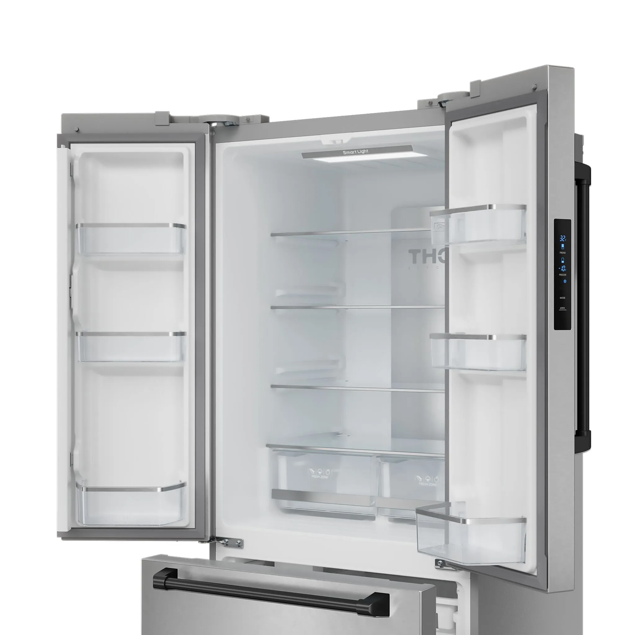 Thor Kitchen Stainless Steel French Door Counter Depth Refrigerator with Ice Maker| Gordon Ramsay Collection (17.5 cu.ft.) - RF3017FFD99-BLK
