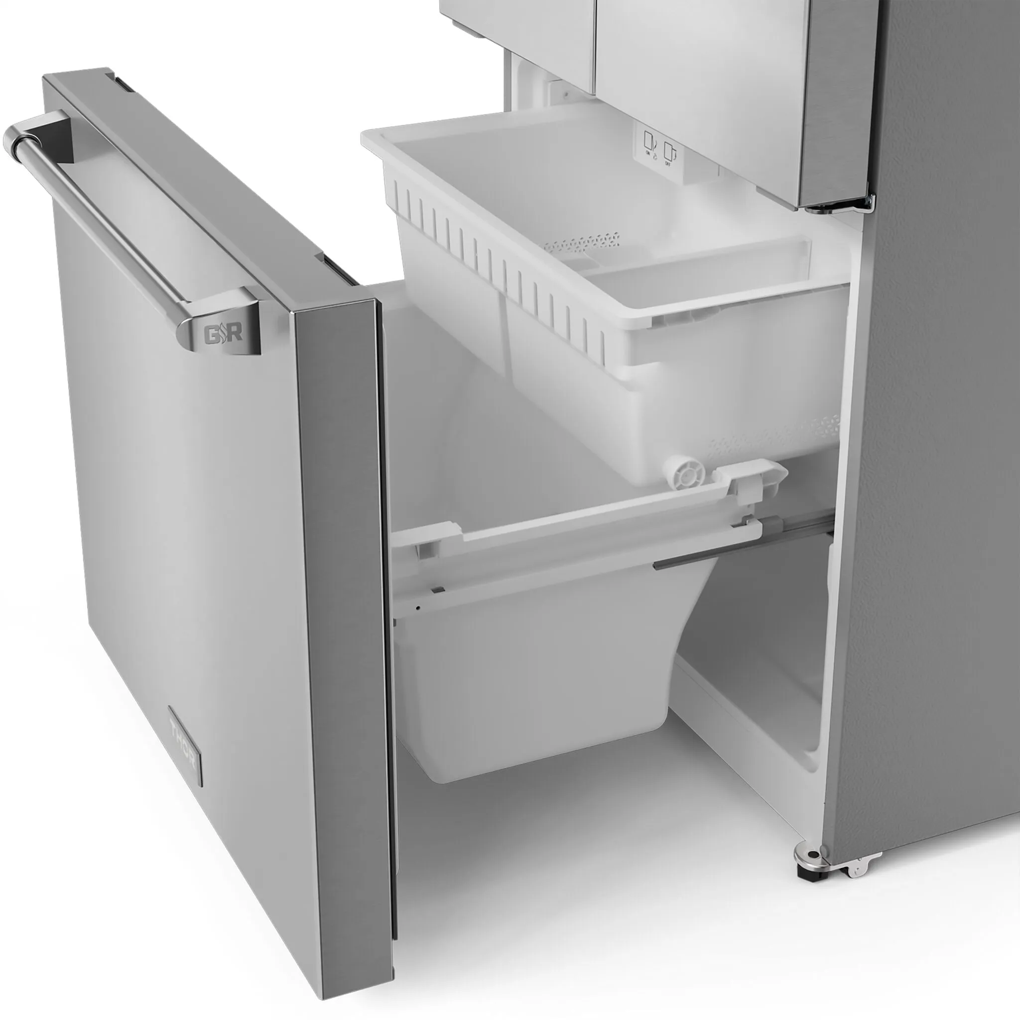 Thor Kitchen Stainless Steel French Door Counter Depth Refrigerator with Ice Maker| Gordon Ramsay Collection (17.5 cu.ft.) - RF3017FFD99