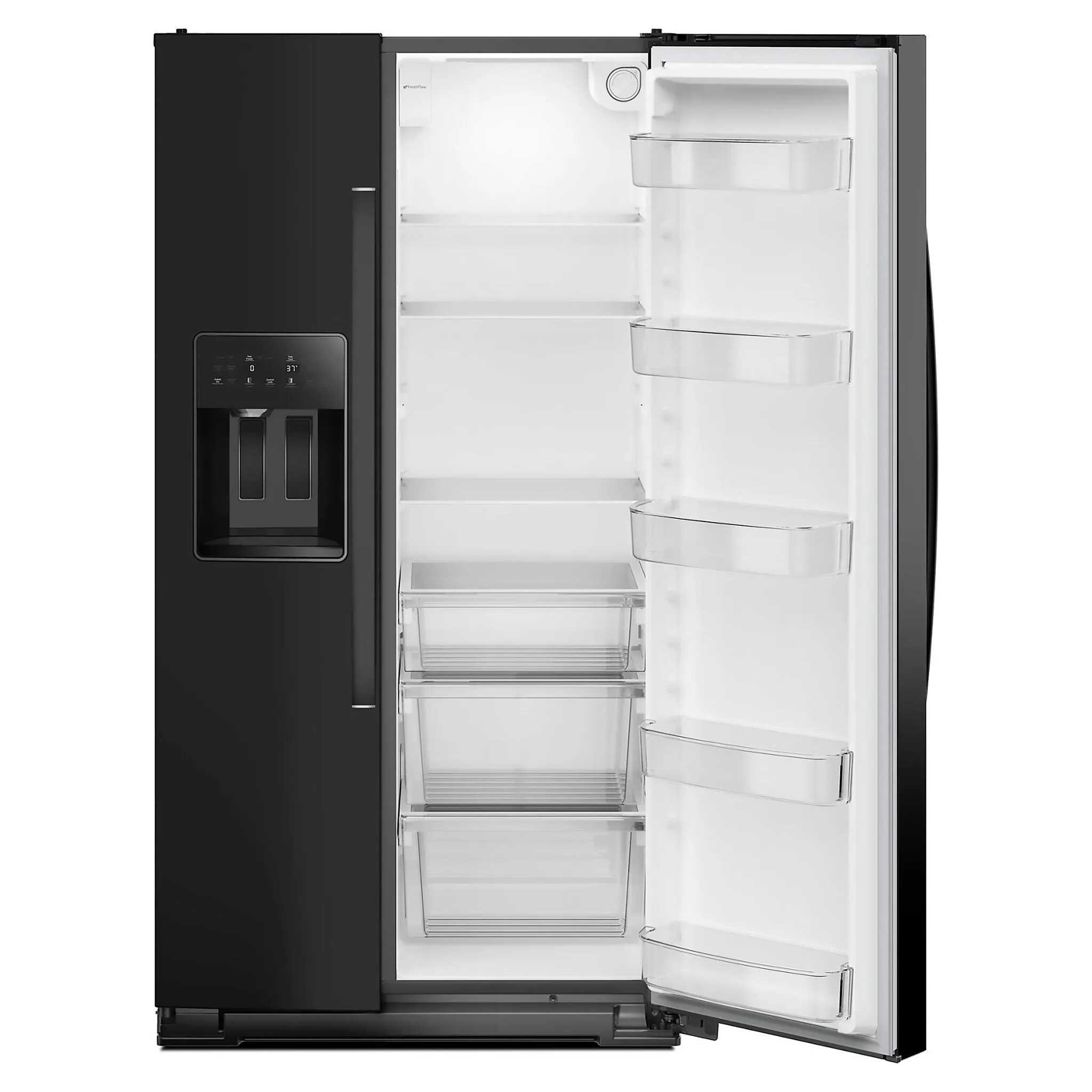 Whirlpool Black Counter-Depth Side-by-Side Refrigerator (20.85 Cu. Ft.) - WRSC5536RB