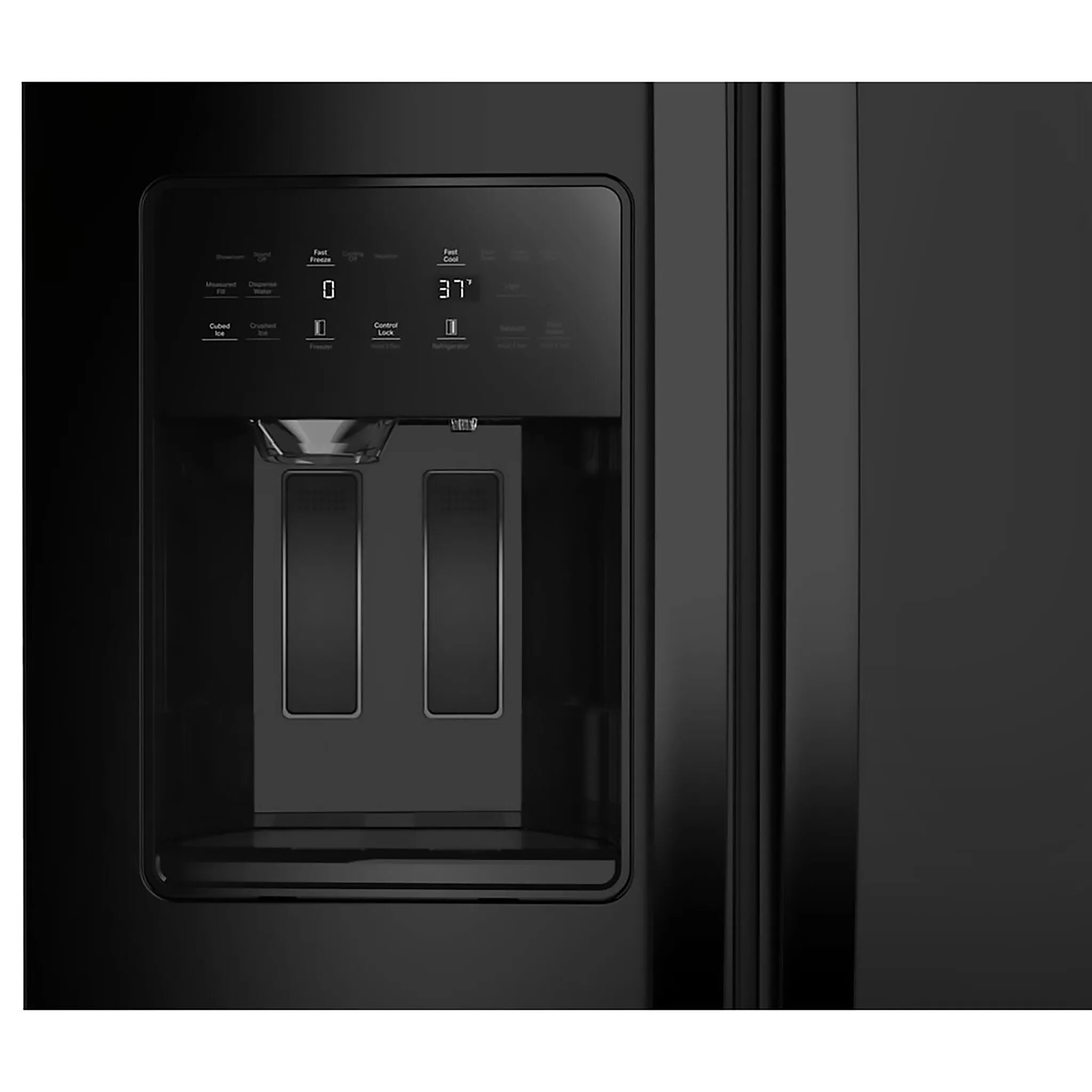 Whirlpool Black Counter-Depth Side-by-Side Refrigerator (20.85 Cu. Ft.) - WRSC5536RB