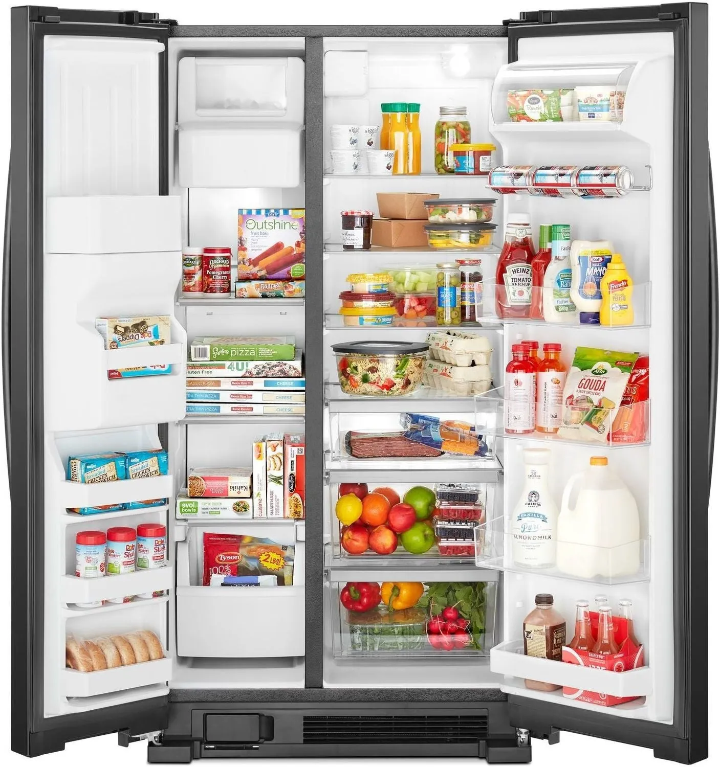 Whirlpool Black Side-by-Side Refrigerator (21 Cu. Ft.) - WRS331SDHB