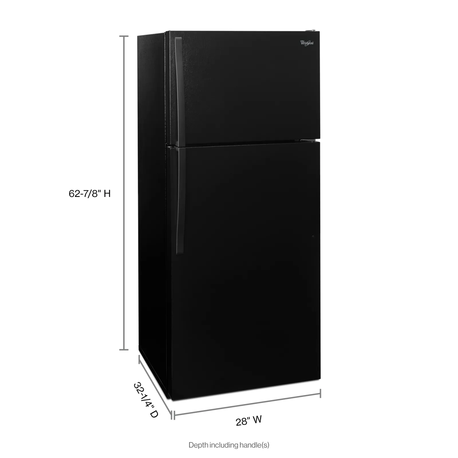 Whirlpool Black Top-Freezer Refrigerator (14.3 Cu. Ft.) - WRT314TFDB