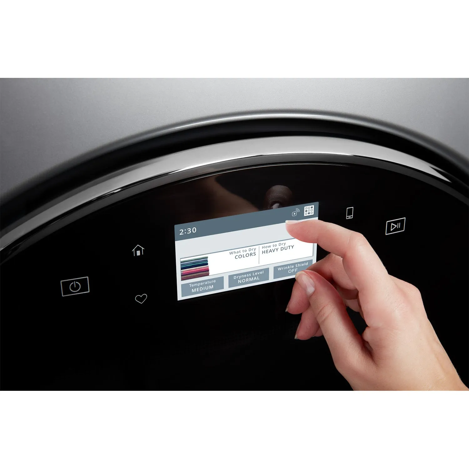 Whirlpool Chrome Shadow Front-Load Washer (5.8 cu. ft.) & Gas Dryer (7.4 cu. ft.) - WFW8620HC/WGD9620HC