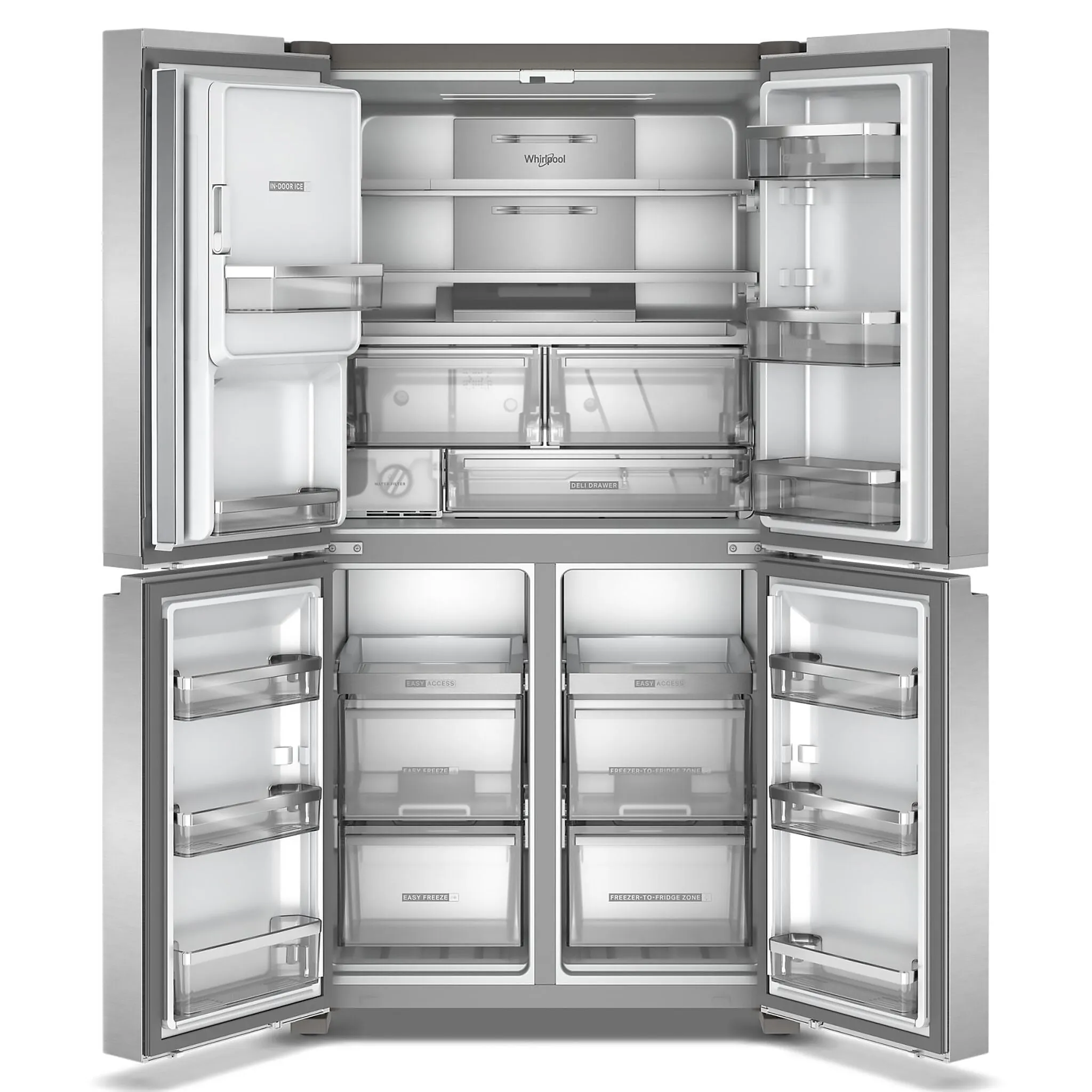 Whirlpool Fingerprint Resistant Stainless Steel 4-Door French Door Refrigerator (19.14 Cu.ft.) - WRQC7836RZ