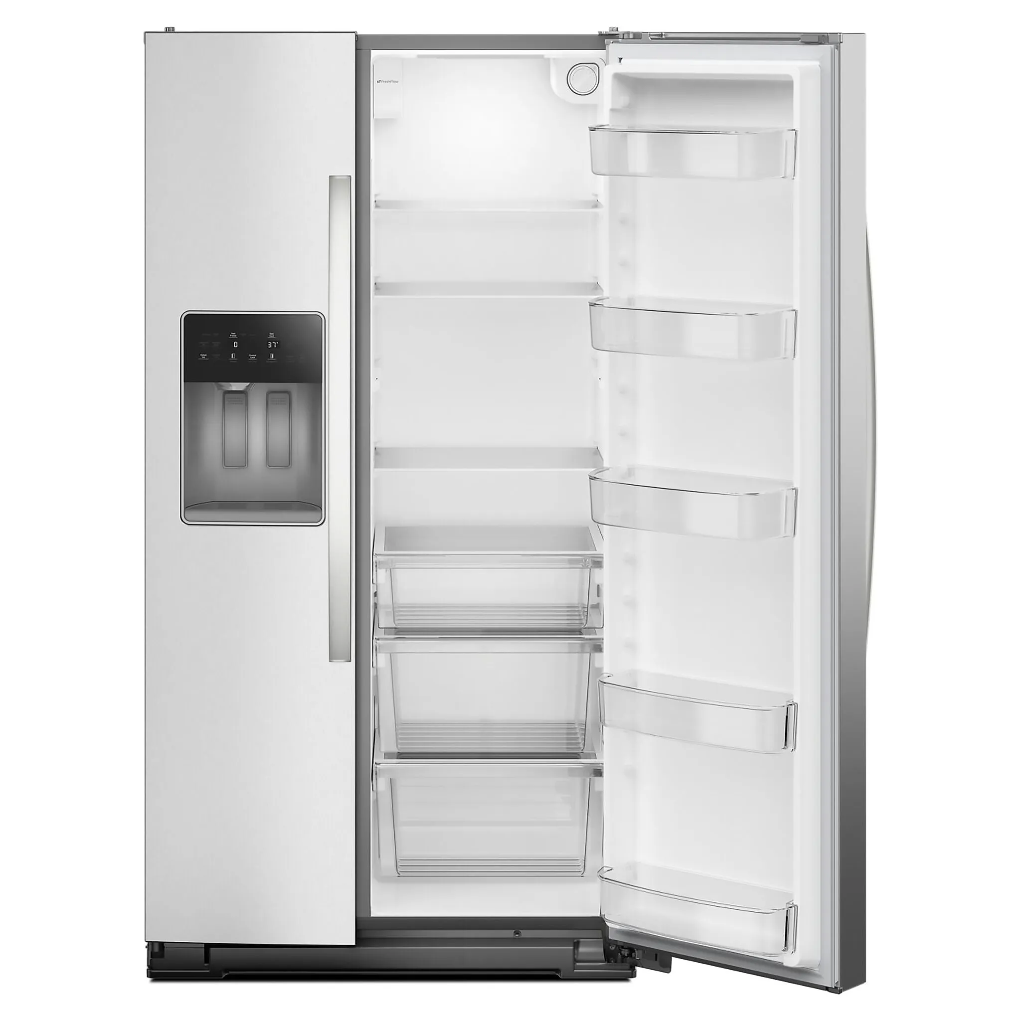 Whirlpool Fingerprint Resistant Stainless Steel Counter-Depth Side-by-Side Refrigerator (20.85 Cu. Ft.) - WRSC5536RZ