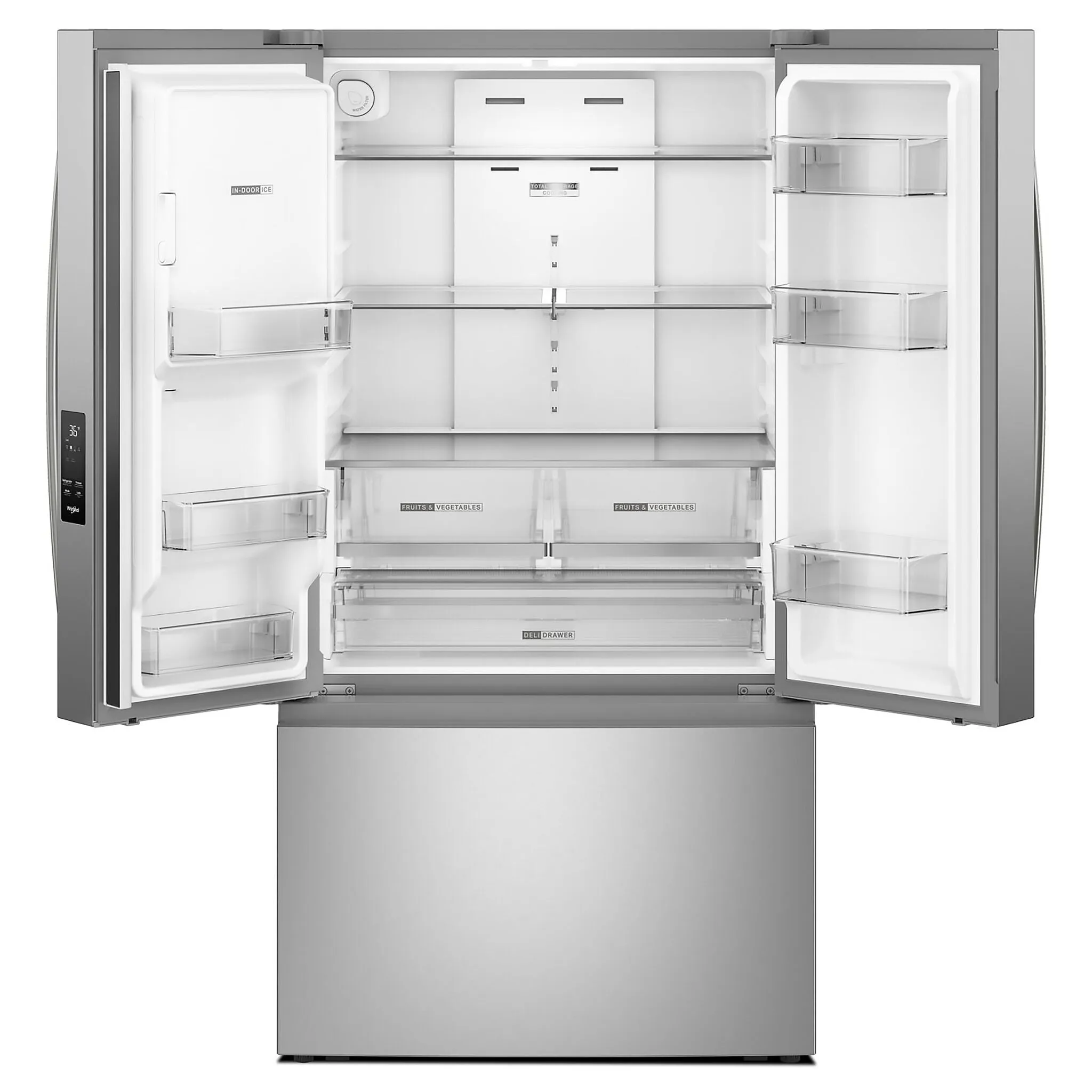 Whirlpool Fingerprint Resistant Stainless Steel French Door Refrigerator (30 Cu.ft.) - WRFF3536SZ