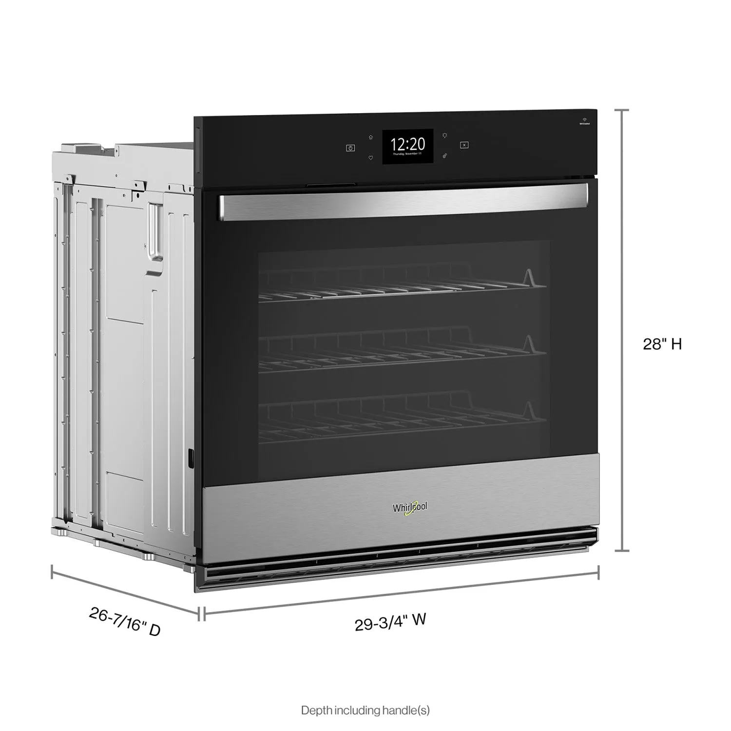 Whirlpool Fingerprint Resistant Stainless Steel Smart Wall Oven with Air Fry (5.00 Cu Ft) - WOES7030PZ