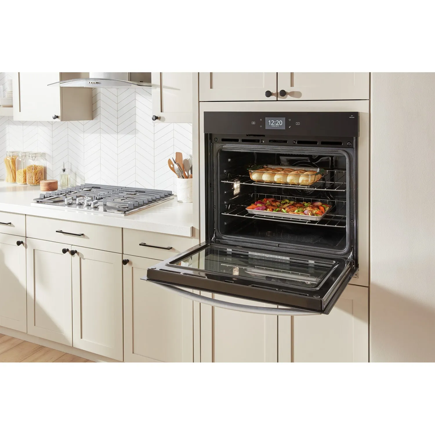 Whirlpool Fingerprint Resistant Stainless Steel Smart Wall Oven with Air Fry (5.00 Cu Ft) - WOES7030PZ