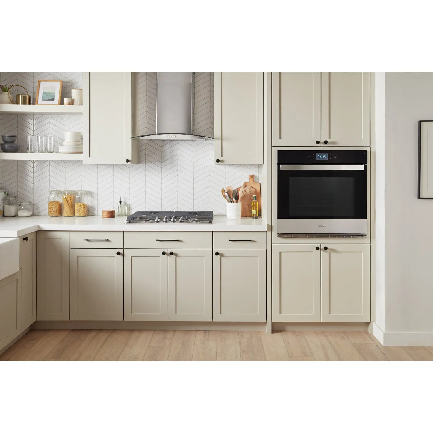 Whirlpool Fingerprint Resistant Stainless Steel Smart Wall Oven with Air Fry (5.00 Cu Ft) - WOES7030PZ