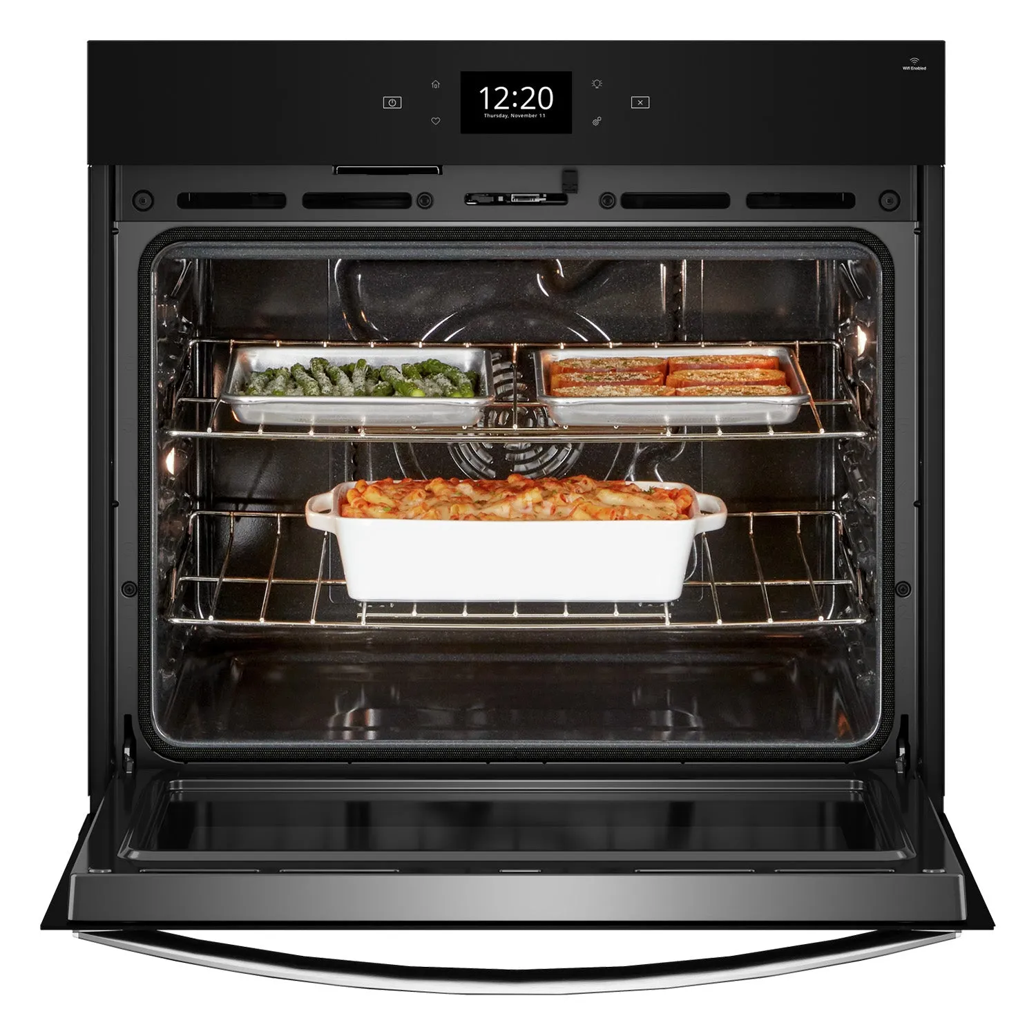 Whirlpool Fingerprint Resistant Stainless Steel Smart Wall Oven with Air Fry (5.00 Cu Ft) - WOES7030PZ