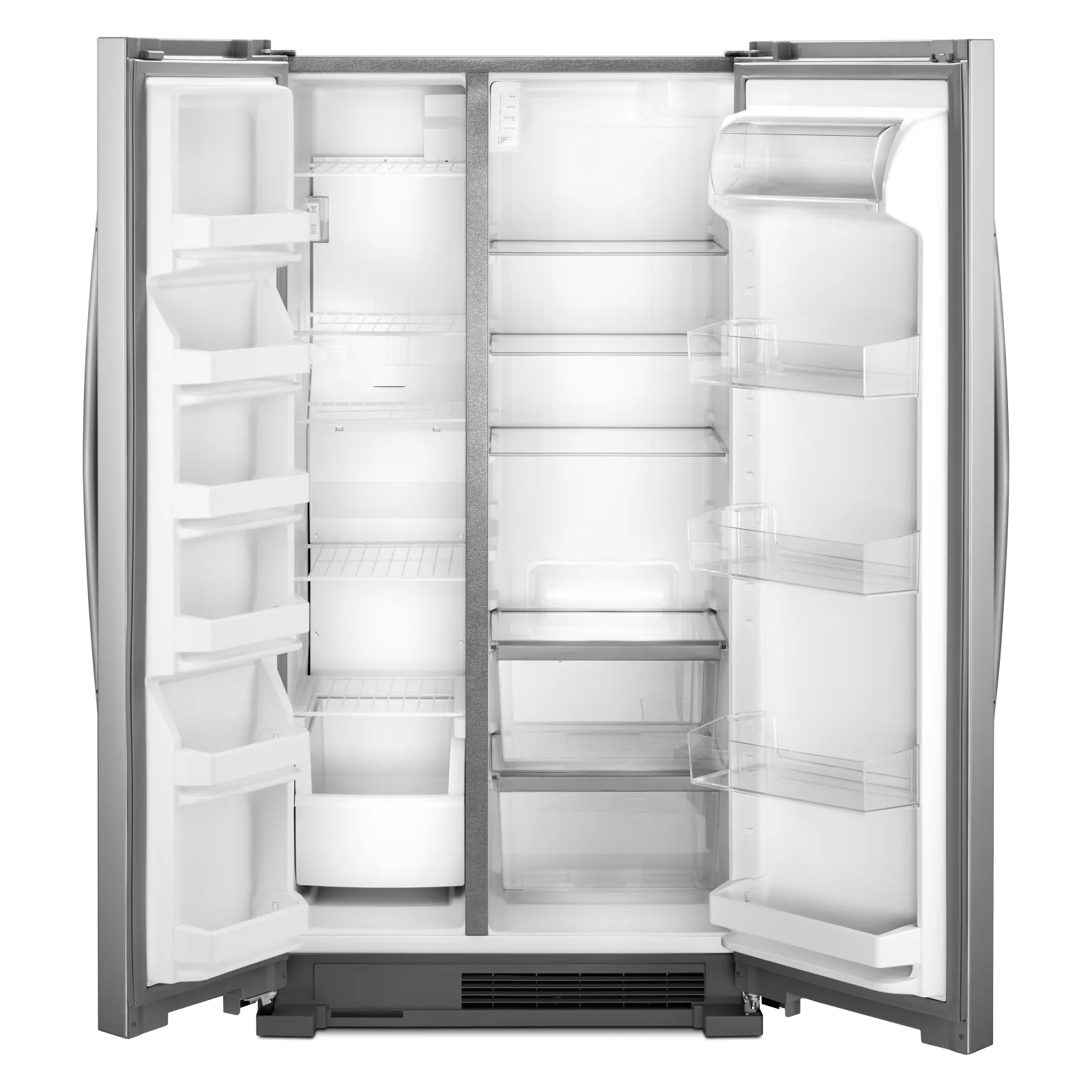 Whirlpool Monochromatic Stainless Steel Side-by-Side Refrigerator (25 Cu. Ft.) - WRS315SNHM