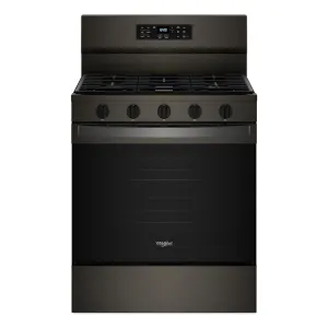 Whirlpool Print Resistant Black Stainless Gas Freestanding Range (5 Cu.Ft.) - WFGS5030RV
