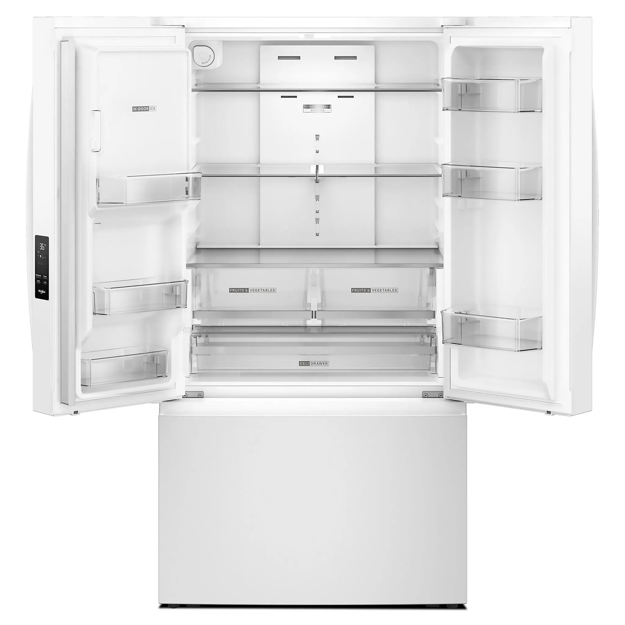 Whirlpool White French Door Refrigerator (30 Cu.ft.) - WRFF3536SW
