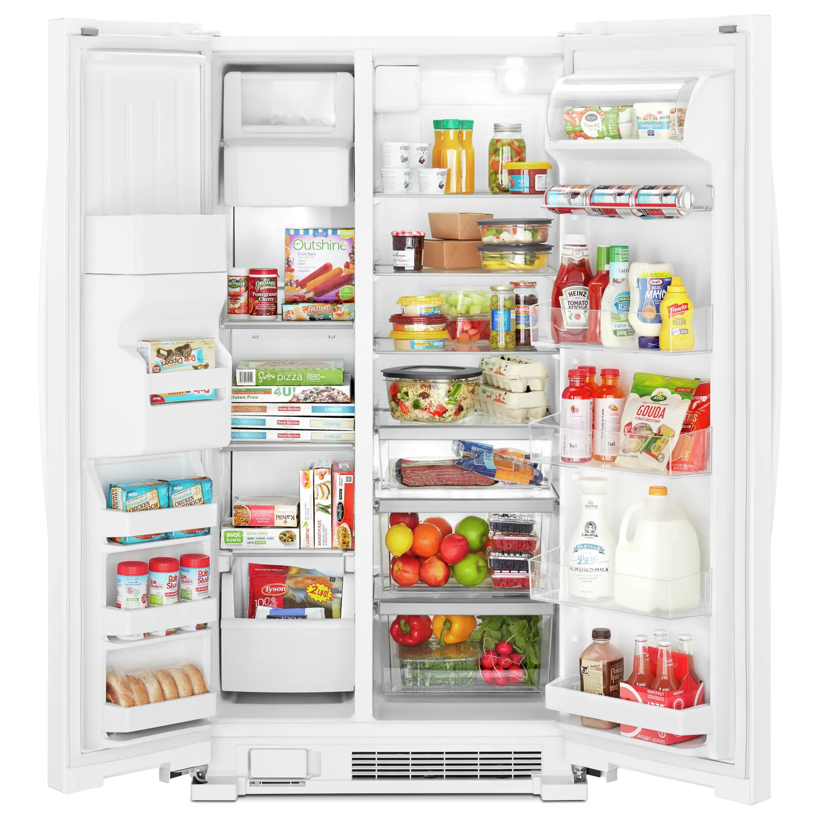Whirlpool White Side-by-Side Refrigerator (21 Cu. Ft.) - WRS321SDHW