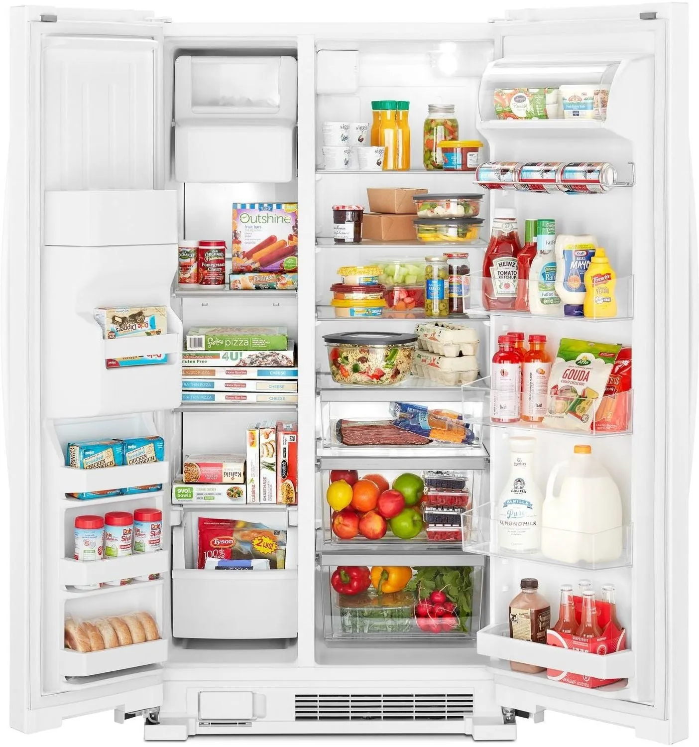 Whirlpool White Side-by-Side Refrigerator (21 Cu. Ft.) - WRS331SDHW