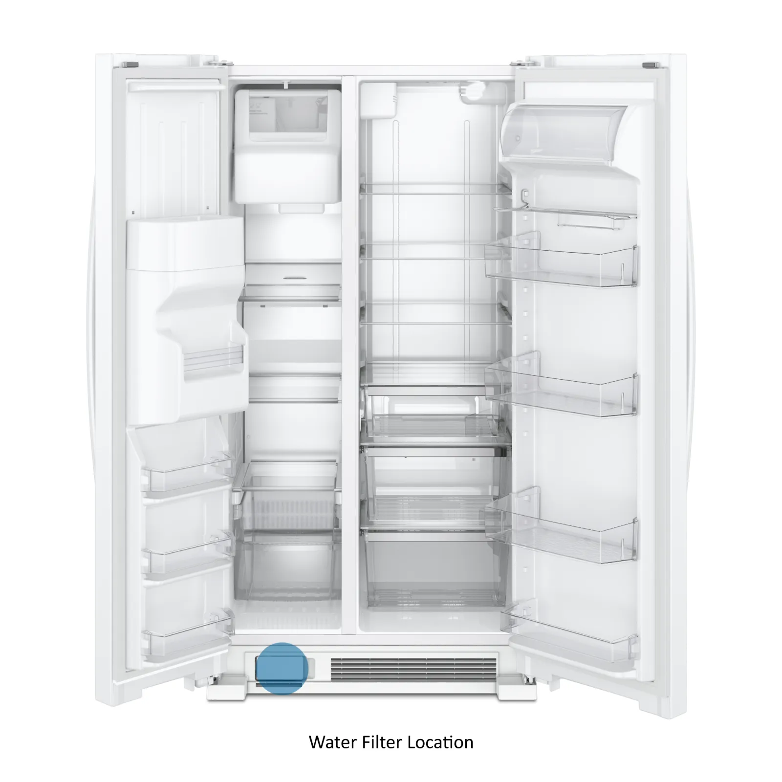Whirlpool White Side-by-Side Refrigerator (25 Cu. Ft.) - WRS325SDHW