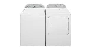 Whirlpool White Top Load Washer (4.4 Cu Ft) & White Electric Dryer (7.0 Cu.Ft.) - WTW4957PW/YWED4815EW