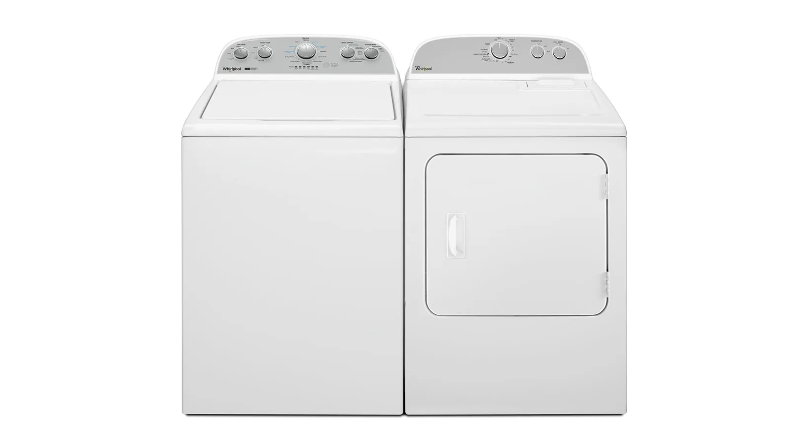 Whirlpool White Top Load Washer (4.4 Cu Ft) & White Electric Dryer (7.0 Cu.Ft.) - WTW4957PW/YWED4815EW