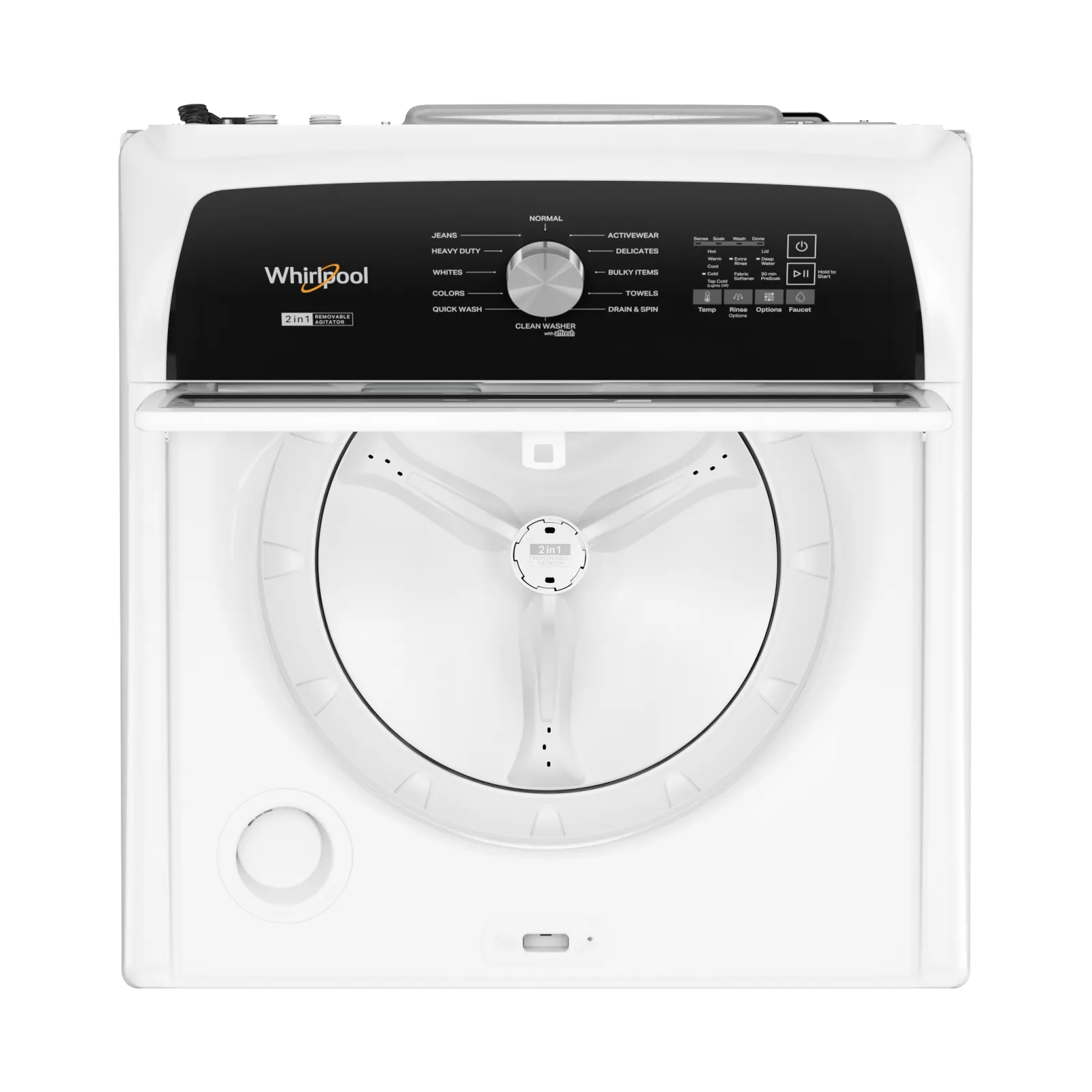 Whirlpool White Top Load Washer with Removable Agitator (5.4 Cu Ft) - WTW5057LW